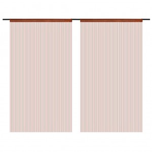 Cortinas de flecos 2 piezas 140x250 cm marrón H