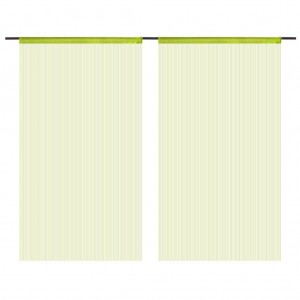 Cortinas de flecos 2 piezas 100x250 cm verde H