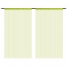Cortinas de flecos 2 piezas 100x250 cm verde 2