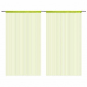 Cortinas de flecos 2 piezas 140x250 cm verde H