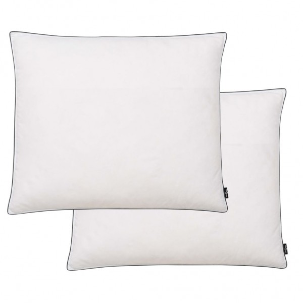 Almohadas 2 uds relleno plumón/plumas 70x60 cm blanco D