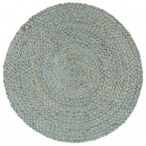 Individuais mesa 4 pcs juta liso 38 cm redondo verde azeitona H