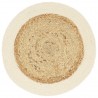 Individuais de mesa 6 pcs juta e algodão 38 cm redondo natural 3