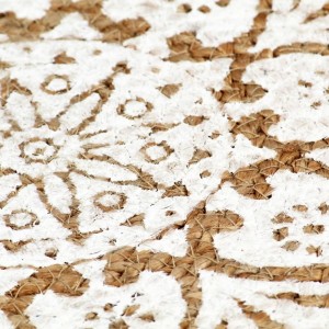 Individuais de mesa 4 pcs juta 38 cm redondo branco H