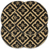 Mantel individual 4 unidades redondo yute negro 38 cm 1