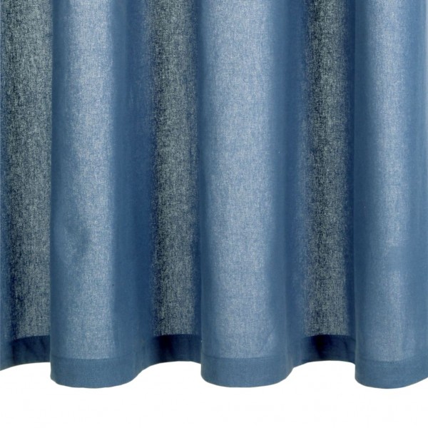 Cortinas con anillas de metal 2 uds algodón azul 140x225 cm M 4