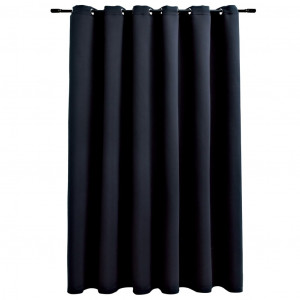 Cortina blackout com argolas em metal 290x245 cm preto H
