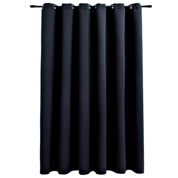 Cortina blackout com argolas em metal 290x245 cm preto M 2