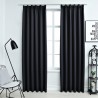 Cortinas blackout com ganchos 2 pcs 140x175 cm preto 1