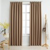 Cortinas blackout c/ganchos 2pcs 140x245cm cinzento-acastanhado 1