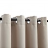 Cortinas opacas con anillas de metal 2 piezas beige 140x175 cm 4