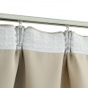 Cortinas opacas con ganchos 2 unidades beige 140x225 cm 3
