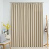 Cortina opaca con ganchos beige 290x245 cm 1