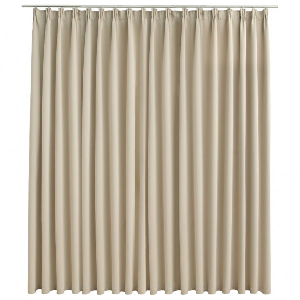Cortina opaca con ganchos beige 290x245 cm M 2