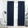Cortinas blackout com ganchos 2 pcs 140x175 cm azul 1