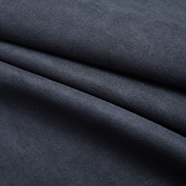 Cortinas opacas y aros de metal 2 pzs gris antracita 140x225 cm M 3