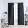 Cortinas blackout com ganchos 2 pcs 140x225 cm antracite 1