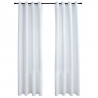 Cortinas blackout c/ argolas metal 2 pcs 140x245 cm branco sujo 2