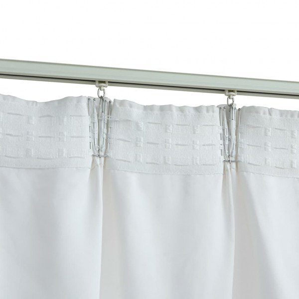 Cortinas blackout com ganchos 2 pcs 140x225 cm branco sujo M 4