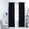 Cortinas blackout com argolas 2 pcs 140x245 cm veludo preto 1
