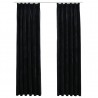 Cortinas blackout com ganchos 2 pcs 140x245 cm veludo preto 2