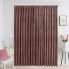 Cortina blackout com ganchos 290x245 cm veludo rosa antigo 1