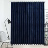 Cortina blackout com ganchos 290x245 cm veludo azul-escuro 1