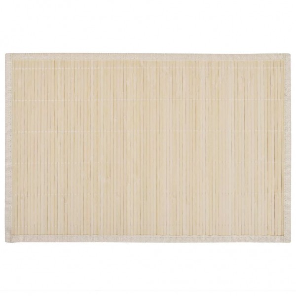 6 pcs individuais de mesa em bambu 30 x 45 cm natural M 2