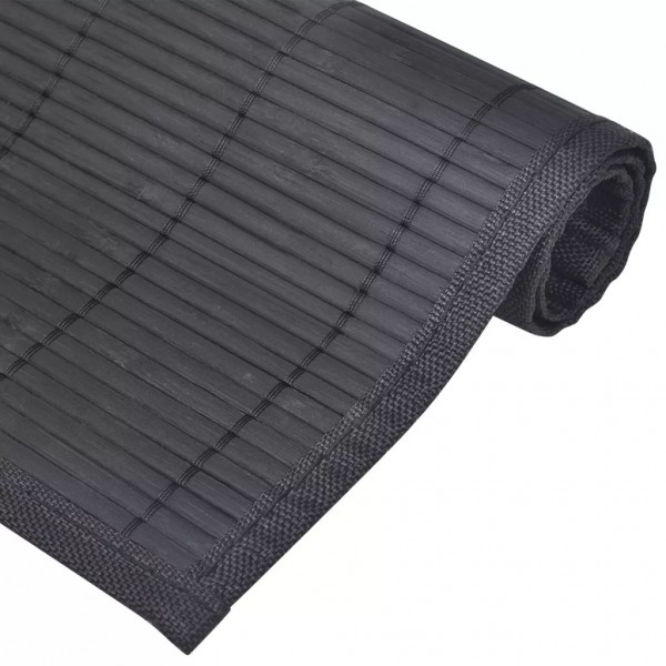 Individuais de mesa em bambu 6 pcs 30 x 45 cm preto M 4