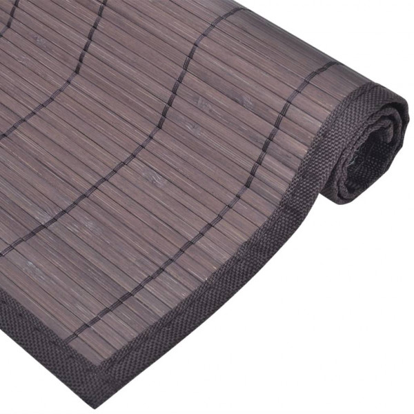 Individuais de mesa bambu 6 pcs 30x45 cm castanho-escuro M 4