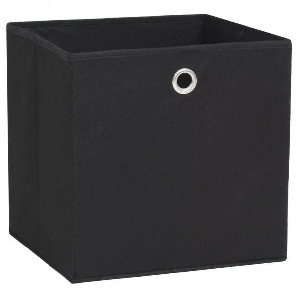 Cajas de almacenaje 10 uds textil no tejido 32x32x32 cm negro M 5