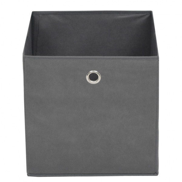 Cajas de almacenaje 10 uds textil no tejido 32x32x32 cm gris M 4