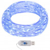 Cordão de micro luzes 40 m 400 LED 8 funções azul 1