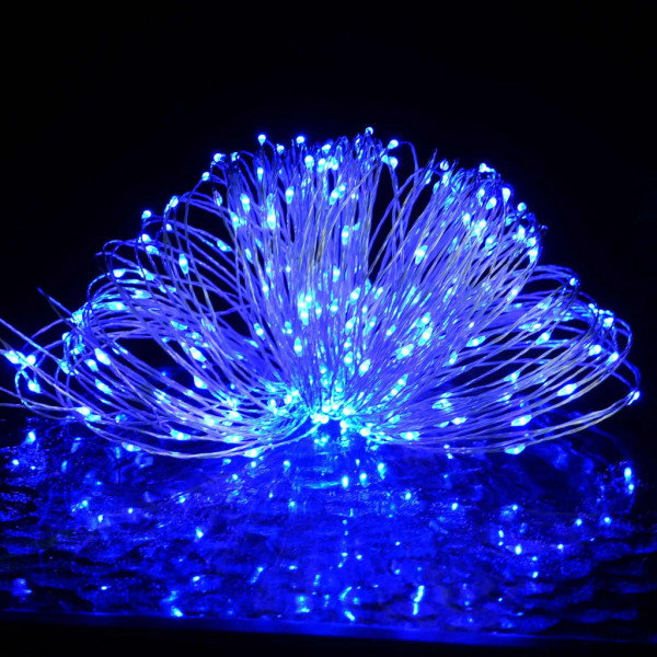 Cordão de micro luzes 40 m 400 LED 8 funções azul M 3