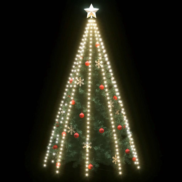 Red de luces de árbol de Navidad 400 LEDs blanco frío 400 cm M 3