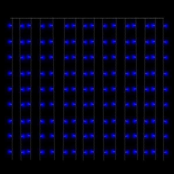 Cortina luces carámbano 3x3 m 300 LEDs azul 8 funciones M 5