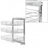 Cesta de cocina extraíble 3 niveles plateada 47x35x56 cm 1