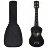 Set de ukelele soprano con funda para niños negro 21 1