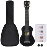 Conjunto ukulele soprano infantil com saco 21 preto 2
