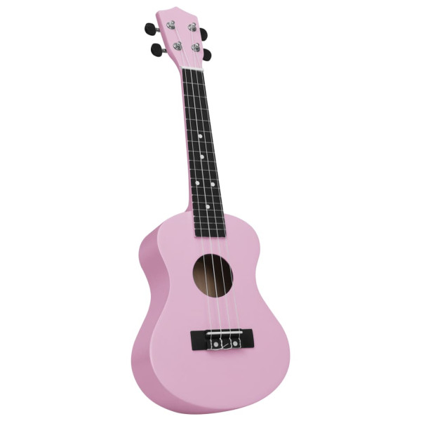 Set de ukelele soprano con funda para niños rosa 23 M 5