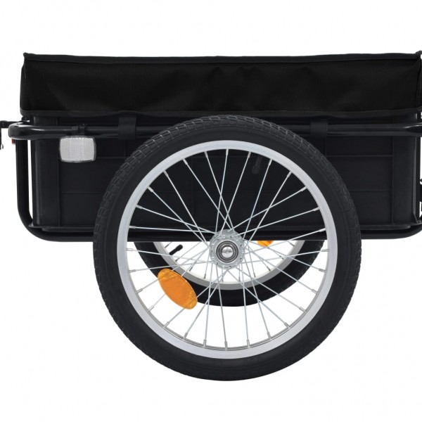 Remolque de carga para bicicletas acero negro 155x60x83 cm M 5