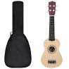 Conjunto ukulele soprano infantil c/ saco madeira escura 21 1