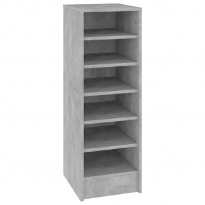 Mueble zapatero madera contrachapada gris hormigón 31.5x35x90cm H