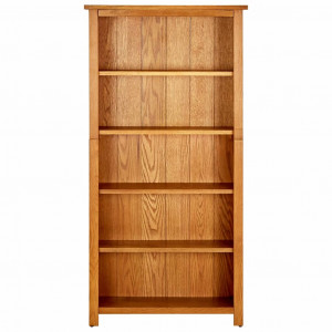 Estantería de 5 niveles de madera maciza de roble 70x22x140 cm H
