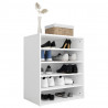 Mueble zapatero de madera contrachapada blanco 60x35x70 cm 4