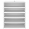 Mueble zapatero de madera contrachapada blanco 60x35x70 cm 5