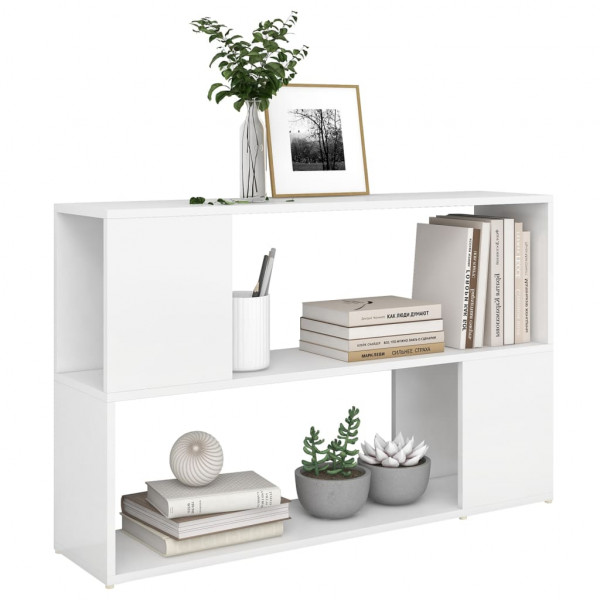 Estantería librería madera contrachapada blanco 100x24x63 cm M 3