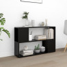 Librería de madera contrachapada negro 100x24x63 cm 1
