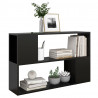 Librería de madera contrachapada negro 100x24x63 cm 3