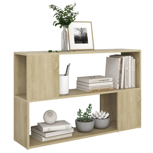 Librería de madera contrachapada roble Sonoma 100x24x63 cm M 3